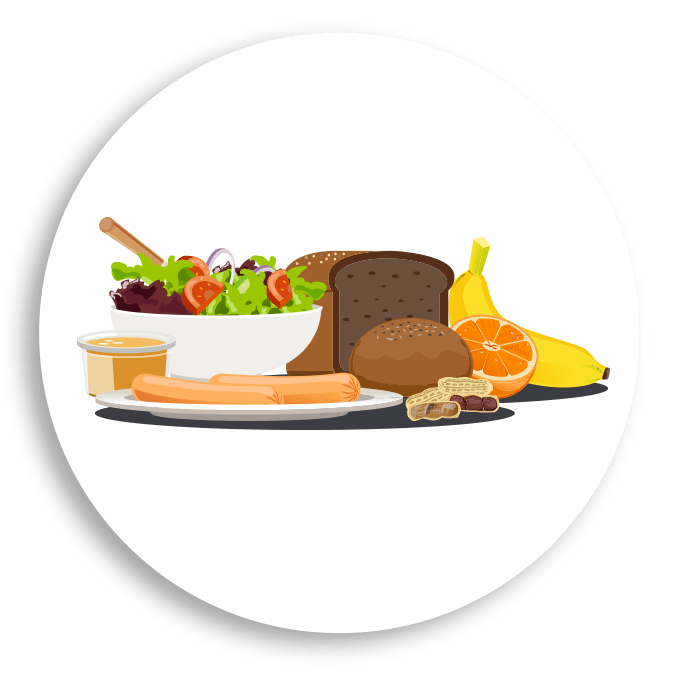 Plate of Healthy Food