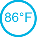 86 Degrees Icon